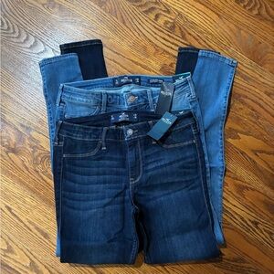Lot of 2 - Hollister Advanced Stretch Low Rise Jean Leggings  Size 7L